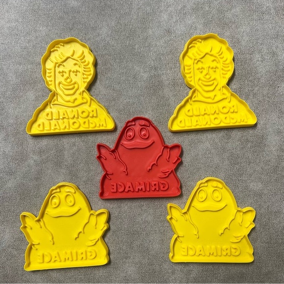 5 Vintage McDonalds Restaurant Cookie Cutters Ronald and Grimace - Picture 1 of 4